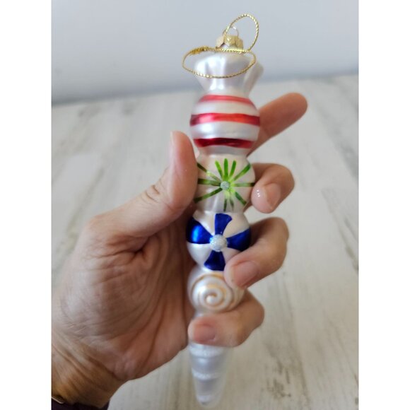 Candy glass totem ornament icicle Xmas tree unique candy - Picture 7 of 8